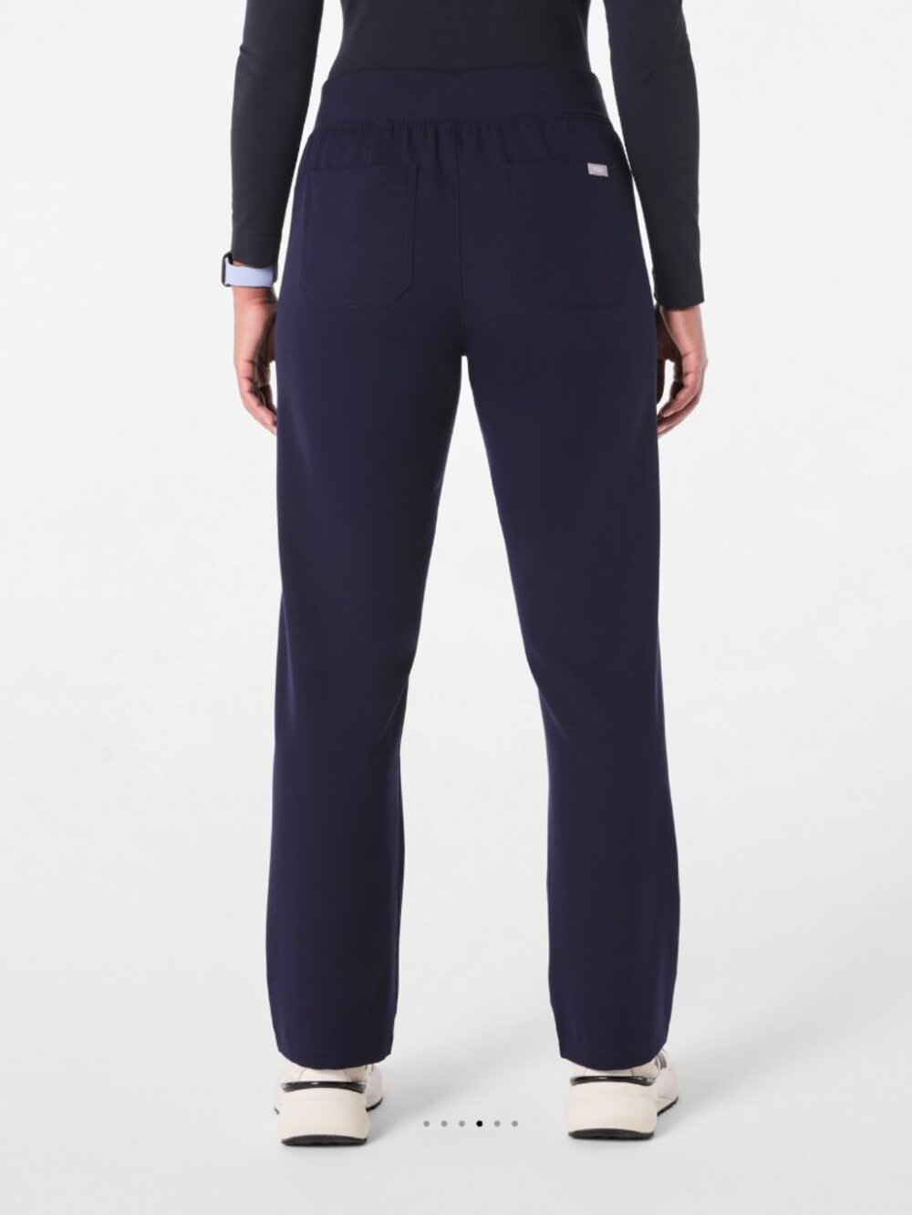 FIGS Navy Straight-Leg Scrub Pants with Drawstring Waist - Picture 3 of 10